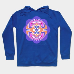 Colorful Retro Abstract Swirls Marble Pattern Hoodie